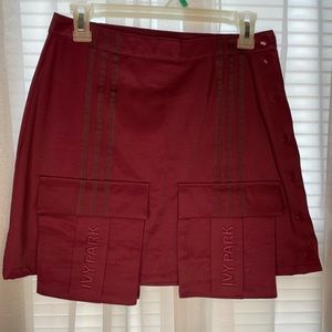 IVY PARK Burgundy Utility Pocket Skirt